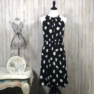 Kate Spade Daisy Dot Halter Crepe Dress Size 8